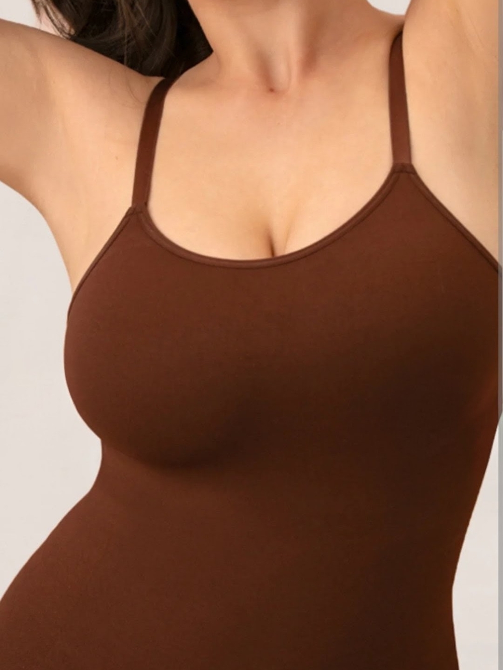 Scoop Neck Brown Camisole Tank Shapermint XL Cami Smoothing Shaping New